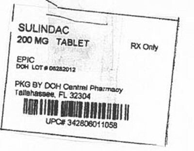 Label Image For 200mg (Sulindac 200mg Epic)